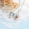 Personalized heart photo locket necklace