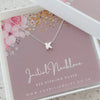 Silver initial letter necklace
