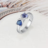 CRI103597 - 925 Sterling Silver Personalized Names & Birthstones Ring