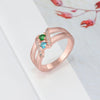 CRI103656 - Rose Gold Plated 925 Sterling Silver Personalized Ring