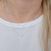 Silver dainty layered necklace