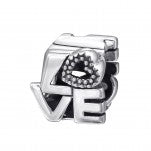 A202-C6017 - 925 Sterling Silver Love Charm, European Charm Bead