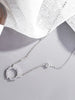 GIA Circle Necklace, 925 Sterling Silver size 13mm on 35+4.5cm chain