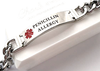 EJ98 - CBA101354 - Men's Personalized Medical Alert Bracelet, Titanium Steel