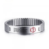 men's stainless steel medical alert bracelet