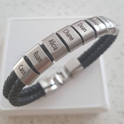 Men's personalized bracelet strap