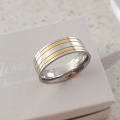 Men's ring, stainless steel