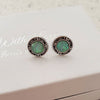 mint opal earrings