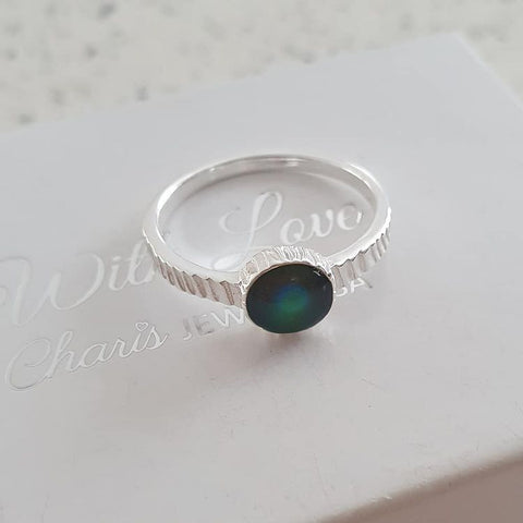 Silver colour changing mood ring