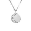 Sterling silver moon and star necklace online shop in SA
