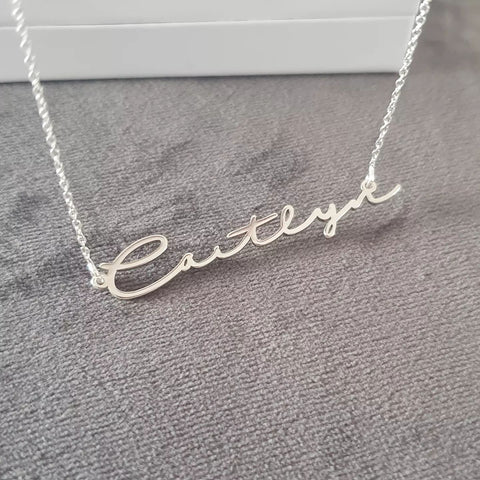 CNE107467 - Personalized Name Necklace, Signature Style, 925 Sterling Silver