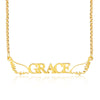 CNE107397 - Sterling Silver Personalized Angel Wing Name Necklace