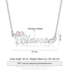 CNE107186G - Gold plated Sterling Silver Birthstone & Engraved Name Necklace