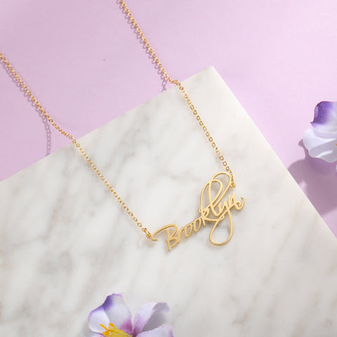 CNE107472G - Gold Plated Sterling Silver Personalized Name Necklace
