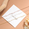 CNE107527RG - Rose Gold Plated Sterling Silver Personalized Three Names Necklace