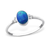 Asia 925 Sterling Silver Pacific Blue SN Opal Ring