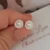 pearl crystal silver ear stud earrings online jewellery store in SA