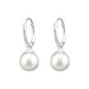 Hoop with pearl dangle earrings online shop