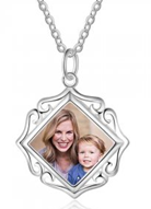 NJ102 - 925 Sterling Silver Photo Necklace with back engraving