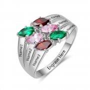 CRI000163 - Personalized 925 Sterling Silver CZ Ring