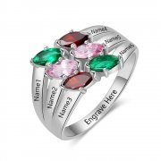 CRI000163 - Personalized 925 Sterling Silver CZ Ring