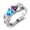 Personalized birthstone ring