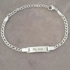 Caitlin Personalized ID Bracelet, Silver Stainless Steel, Adjustable Size (READY IN 3 DAYS)