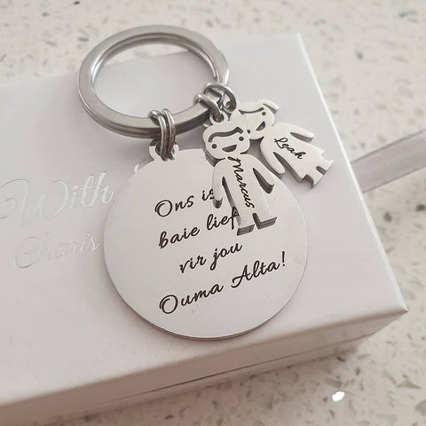 CAS102716 - Personalized Kiddies keyring, Stainless Steel