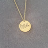 Mila Personalized Disc Necklace, Gold Stainless Steel (Ready in 3 days)