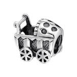 A208-C5603 - 925 Sterling Silver Baby Carriage Charm, European Charm Bead