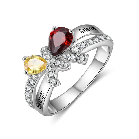 CRI10550801-2ST  Sterling Silver Butterfly CZ Ladies Birthstone Ring