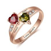 CRI102347 - Rose Gold Plated Personalized Ring (Size 5-12)