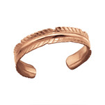 Anneline Rose Gold Leaf Toe Ring, Adjustable