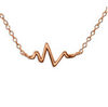 rose gold heart beat necklace