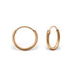Annarose Rose Gold Plated 925 Sterling Silver Hoop Earrings Size 12mm