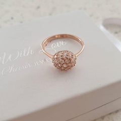 Rose gold cz stones ring online shop in South Africa
