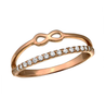 Rose Gold CZ Infinity Double Ring