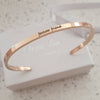 CBA101920 - Personalized Bangle, Rose Gold Stainless Steel 3mm x 17cm