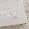 Rose silver necklace
