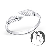 Sterling silver leaf toe ring