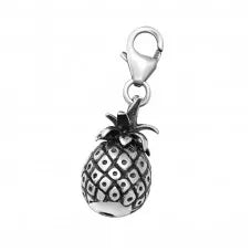 C464-C28887 -  925 Sterling Silver Oxidized Pineapple Charm Dangle