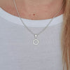 silver circle necklace