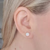 Silver opal earrings