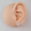 Blue round earrings