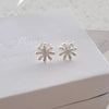 Silver flower earrings