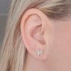 Teagan 925 Sterling Silver Tree Ear Stud Earrings, Size 8mm