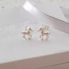 silver horse earrings