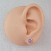 Silver synthetic opal lavender earrings