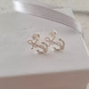silver anchor earrings