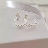 Silver half hoop earrings